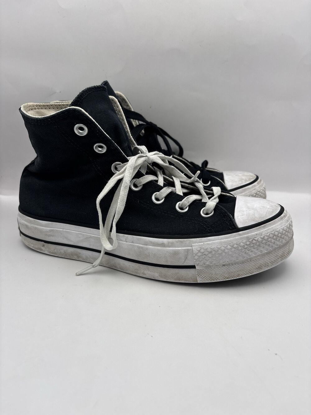 Converse Chuck Taylor All Star Lift Platform Black Sneakers Women Size 8